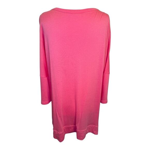 Zella Women's Plus 3/4 Sleeve Asymmetrical Knot Top Pink Size 1X Blouse‎ NWOT - Picture 3 of 9